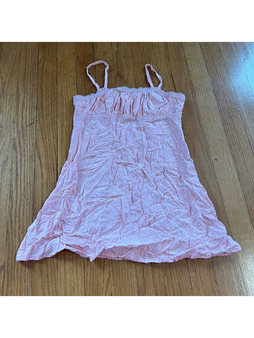 Y2K light pink babydoll tank top